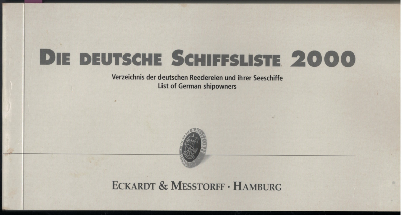 Die Deutsche Schiffsliste 2000 (1 St.) Eckardt & Messtorff